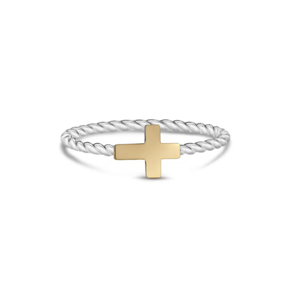 Sterling Silver Cross Wire Ring