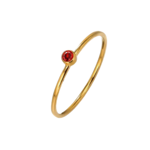 Red Stone Stackable Ring